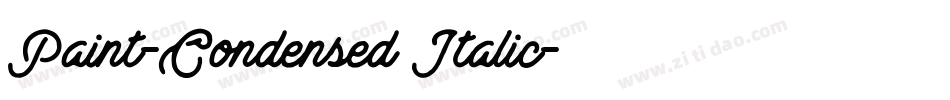 Paint-Condensed Italic字体转换
